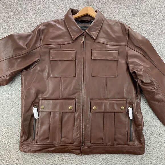 Harley-Davidson Men's Portage Midweight Leather Jacket | Brown  |  Size:   XL - Picture 3 of 15